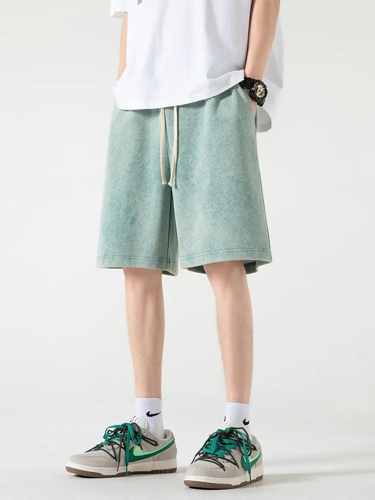 Summer Distressed Cotton Sweat Shorts