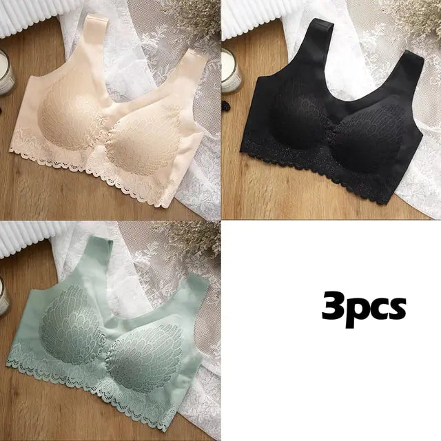 3PCS/lot Latex Plus Latex Bra Set