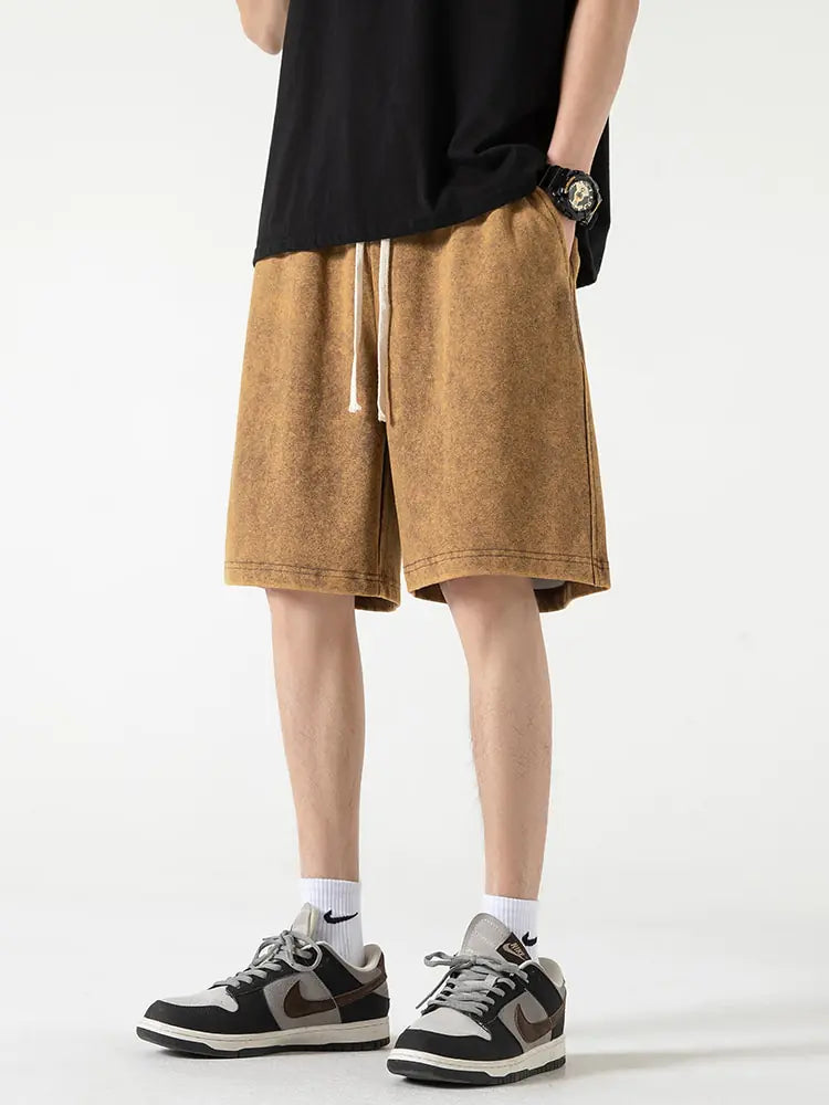 Summer Distressed Cotton Sweat Shorts