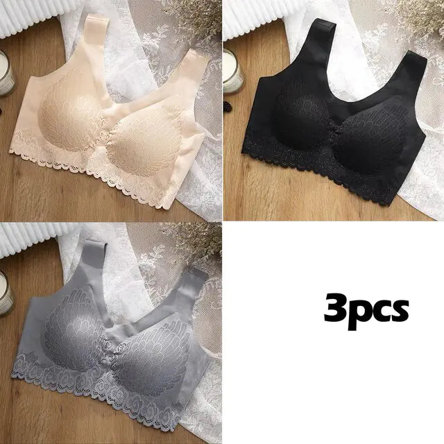 3PCS/lot Latex Plus Latex Bra Set
