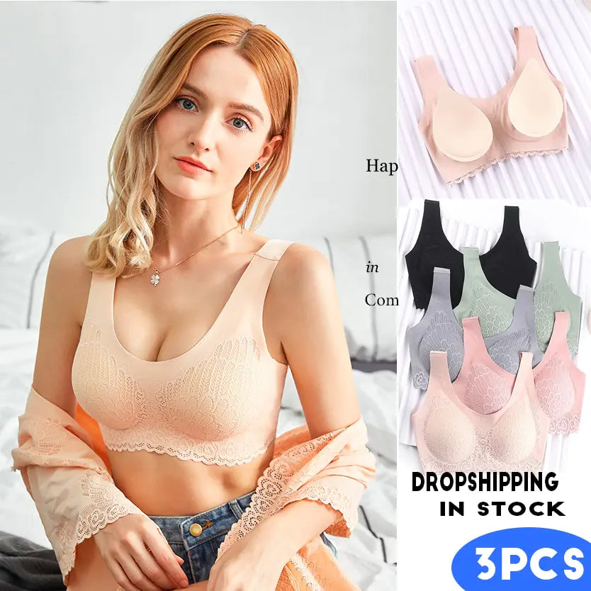 3PCS/lot Latex Plus Latex Bra Set