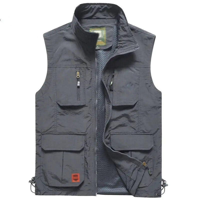 Multi- Pockets Classic Vest Jacket