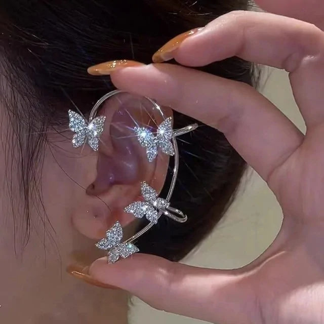 1PC Gold Color Moon Star Clip Earrings