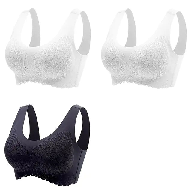 3PCS/lot Latex Plus Latex Bra Set