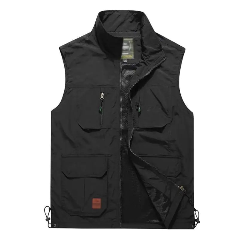 Multi- Pockets Classic Vest Jacket