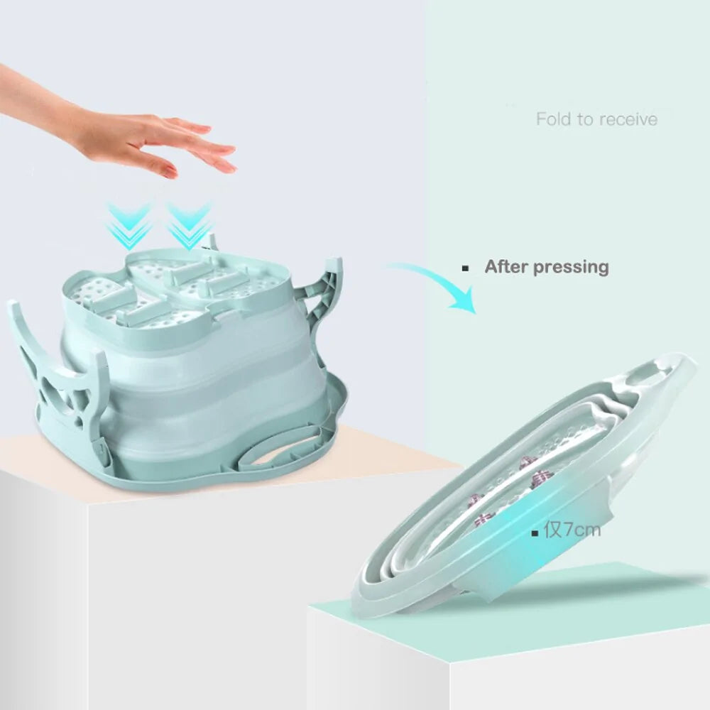 Portable Folding Foot Tub with Massage Balls