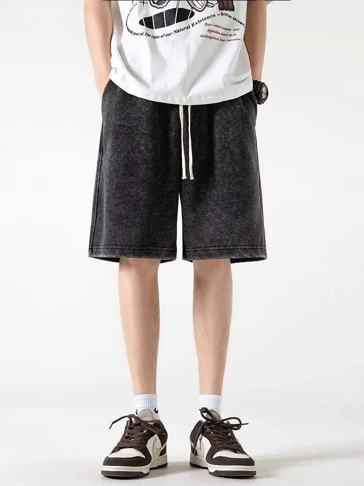 Summer Distressed Cotton Sweat Shorts