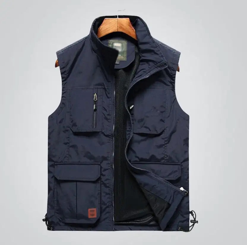 Multi- Pockets Classic Vest Jacket