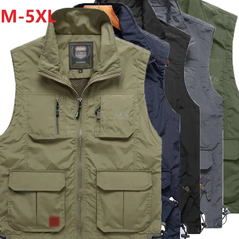 Multi- Pockets Classic Vest Jacket