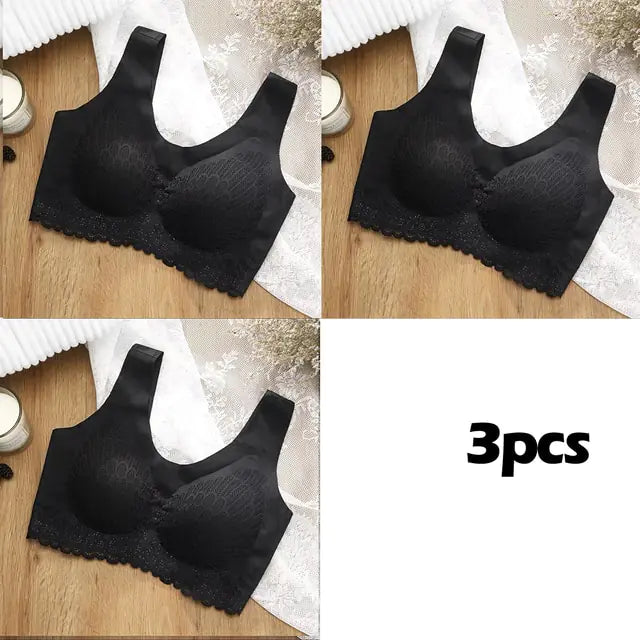 3PCS/lot Latex Plus Latex Bra Set