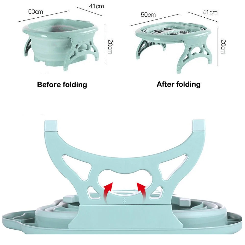 Portable Folding Foot Tub with Massage Balls