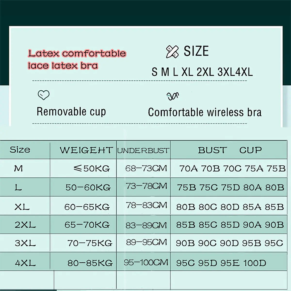 3PCS/lot Latex Plus Latex Bra Set
