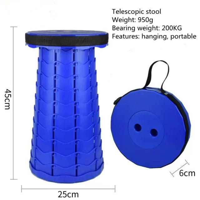 Retractable Folding Stool