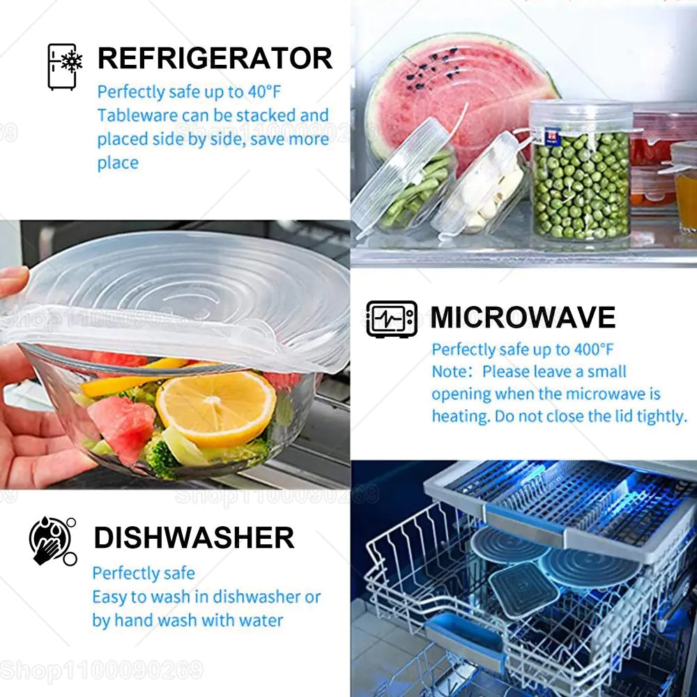 Reusable Silicone Stretch Lids