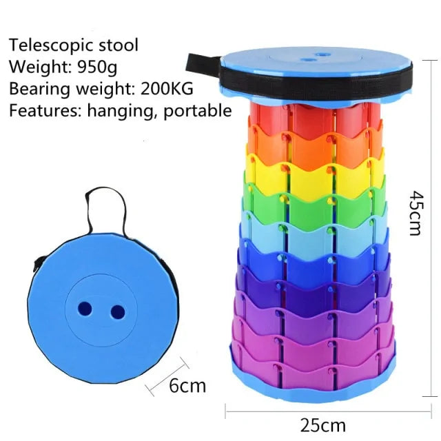 Retractable Folding Stool