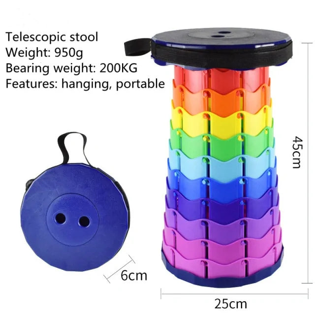 Retractable Folding Stool